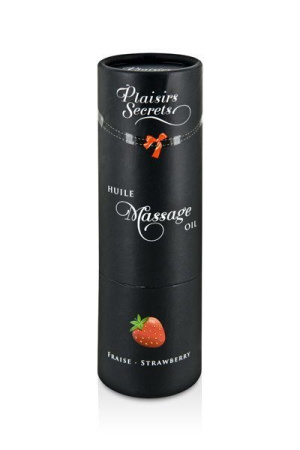 Массажное масло Plaisirs Secrets Strawberry (59 мл) с афродизиаками, съедобное, подарочная упаковка || Масажна олія Plaisirs Secrets Strawberry (59 мл) з афродизіаками, їстівна, подарункова упаковка