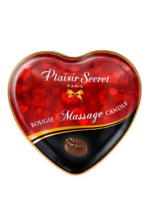 Массажная свеча-сердечко Plaisirs Secrets Chocolate (35 мл) || Масажна свічка-серце Plaisirs Secrets Chocolate (35 мл)