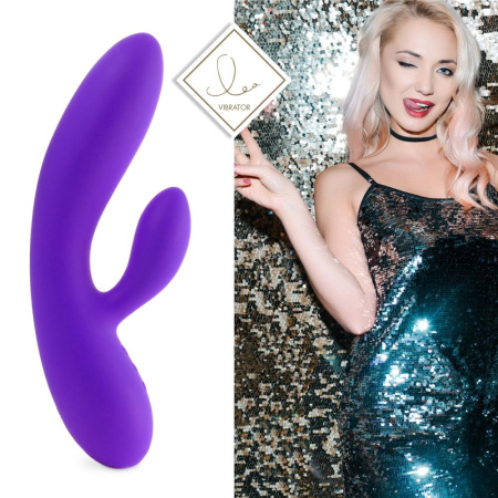 Гибкий вибратор кролик с двумя моторами FeelzToys Lea Rabbit Vibrator Medium Purple || Гнучкий вібратор кролик з двома моторами FeelzToys Lea Rabbit Vibrator Medium Purple