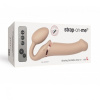 Безремневой страпон с вибрацией Strap-On-Me Vibrating Flesh L, диаметр 3,7см, пульт ДУ, регулируемый || Безремінний страпон з вібрацією Strap-On-Me Vibrating Flesh L, діаметр 3,7 см, пульт ДК, регульовани