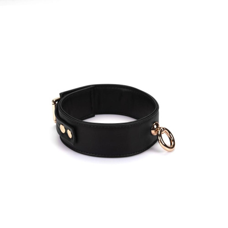 Ошейник с поводком Liebe Seele Black Organosilicon Collar with Leash || Нашийник з повідцем Liebe Seele Black Organosilicon Collar with Leash