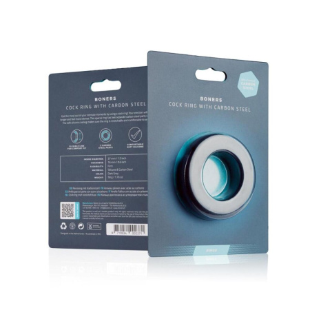Эрекционное кольцо Boners Cock Ring With Carbon Steel || Ерекційне кільце Boners Cock Ring With Carbon Steel