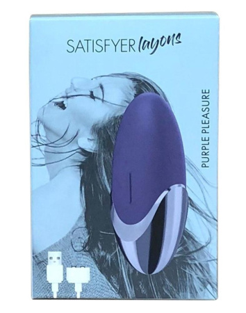 Мощный вибратор Satisfyer Lay-On - Purple Pleasure, водонепроницаемый,15 режимов работы || Потужний вібратор Satisfyer Lay-On - Purple Pleasure, водонепроникний, 15 режимів роботи