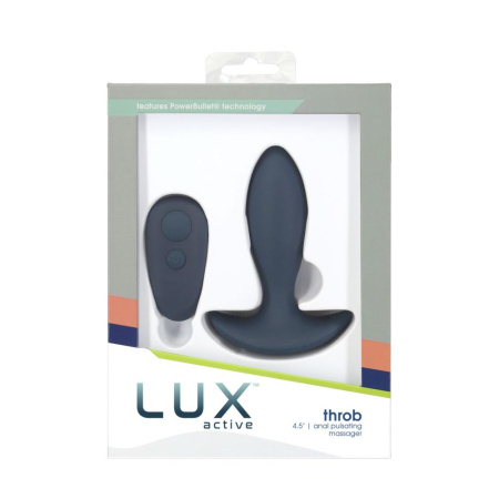 Анальная пробка с пульсацией Lux Active – Throb – 4.5" Anal Pulsating Massager, пульт ДУ || Анальна пробка з пульсацією Lux Active – Throb – 4.5" Anal Pulsating Massager, пульт ДК
