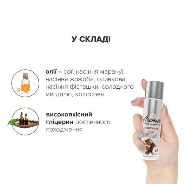 Натуральное массажное масло JO Aromatix Massage Oil Chocolate 120 мл