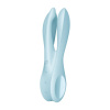 Клиторальный вибратор Satisfyer Threesome 1 Light Blue с тремя гибкими пальчиками || Кліторальний вібратор Satisfyer Threesome 1 Light Blue з трьома гнучкими пальчиками
