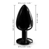 Металлическая анальная пробка с кристаллом Dorcel Diamond Plug Black L || Металева анальна пробка з кристалом Dorcel Diamond Plug Black L