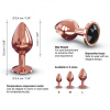 Металлическая анальная пробка с украшением в виде кристалла Dorcel - Diamond Plug Rose Gold M || Металева анальна пробка із прикрасою у вигляді кристалу Dorcel - Diamond Plug Rose Gold M