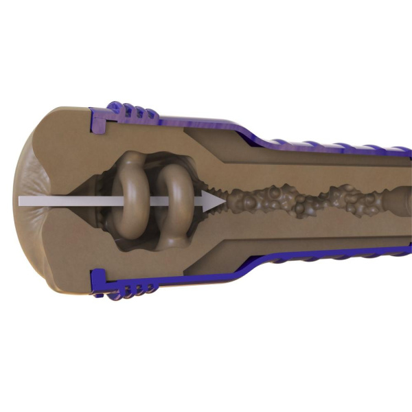 Мастурбатор-попка Fleshlight Boost Blast Female Medium Dark Flesh, плавающие кольца Turbo Tech