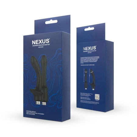 Набор анальных насадок для душа Nexus BEGINNER Shower Douche Duo Kit – Black, 2 шт. || Набір анальних насадок для душу Nexus Beginner Shower Douche Duo Kit – Black, 2 шт.