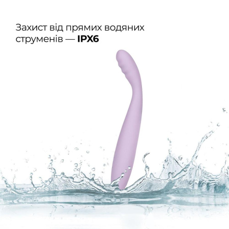 Тонкий смарт-вибратор точки G Svakom Cici 2 Lilac, подогрев до 38 °C || Тонкий смарт-вібратор точки G Svakom Cici 2 Lilac, підігрів до 38 °C