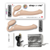 Безремневой страпон с вибрацией Strap-On-Me Vibrating Flesh M, диаметр 3,3см, пульт ДУ, регулируемый || Безремінний страпон з вібрацією Strap-On-Me Vibrating Flesh M, діаметр 3,3см, пульт ДК, регульований