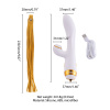 Вибратор-кролик с флоггером LOCKINK SEVANDA Whip Vibrating Massage Wand - White & Golden || Вібратор-кролик з флогером LOCKINK SEVANDA Whip Vibrating Massage Wand - White & Golden