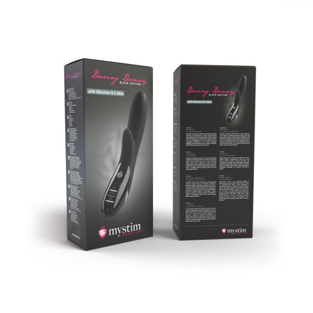 Вибратор-кролик с электростимуляцией Mystim Daring Danny eStim Black, миостимулятор || Вібратор-кролик з електростимуляцією Mystim Daring Danny eStim Black, міостимулятор