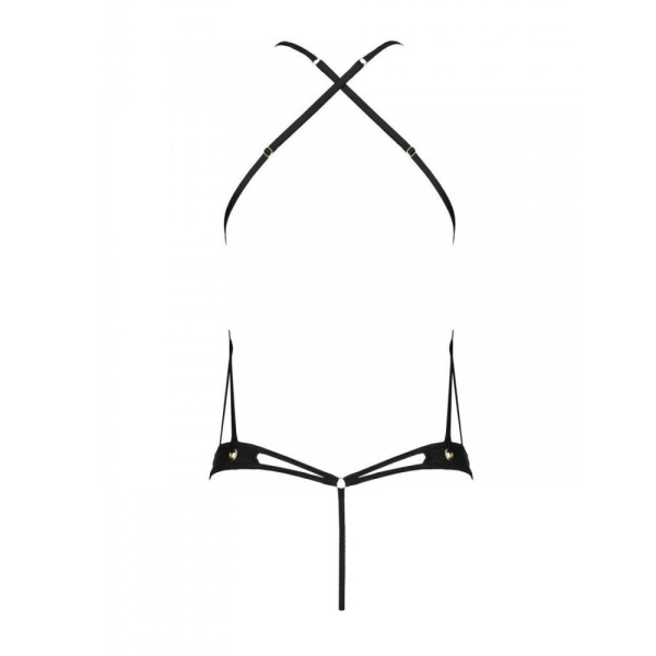 Распродажа!!! Боди из эко-кожи с ремешками и перфорацией Tamaris Body black L/XL — Passion