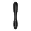 Двусторонний стеклянный дилдо Satisfyer Dazzling Crystal 1 Black, очень прочный, без стоппера || Двосторонній скляний дилдо Satisfyer Dazzling Crystal 1 Black, дуже міцний, без стопера