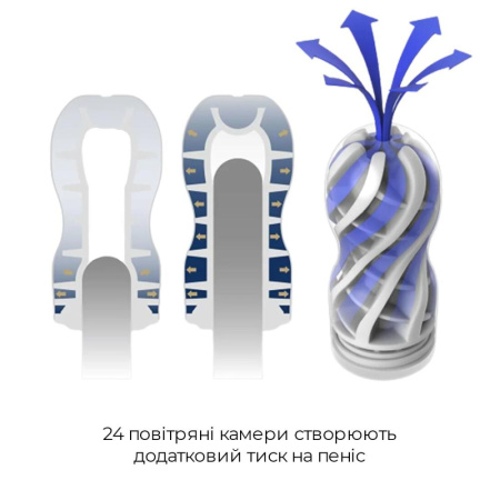 Мастурбатор Tenga Premium Air Flow Cup, 24 воздушные камеры внутри || Мастурбатор Tenga Premium Air Flow Cup, 24 повітряні камери всередині
