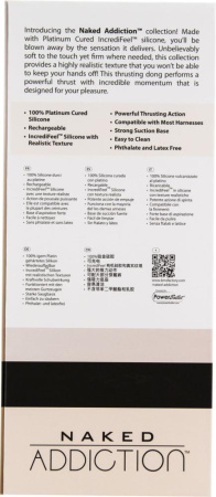 Фаллоимитатор с пульсацией Naked ADDICTION Dominic 9″, пульт ДУ, диаметр 4,2 см || Фалоімітатор з пульсацією Naked ADDICTION Dominic 9″, пульт ДК, діаметр 4,2 см