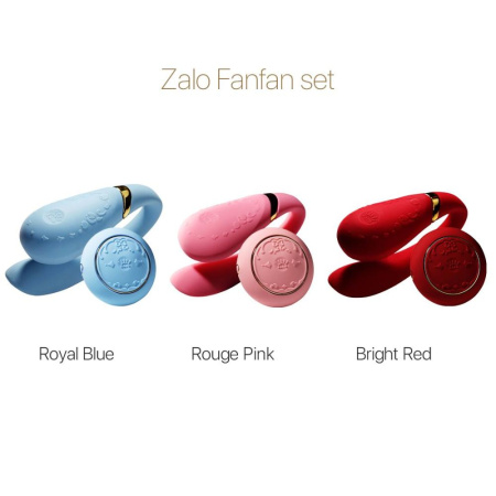 Смартвибратор для пар Zalo — Fanfan set Royal Blue, пульт ДУ || Смартвібратор для пар Zalo Fanfan set Royal Blue, пульт ДК