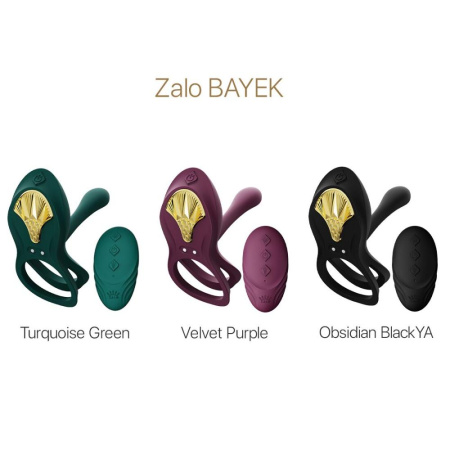 Смарт-эрекционное кольцо Zalo - BAYEK Velvet Purple, двойное с вводимой частью, пульт ДУ || Смарт-ерекційне кільце Zalo - BAYEK Velvet Purple, подвійне з ввідною частиною, пульт ДК