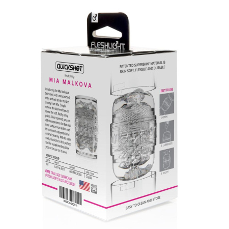 Мастурбатор Fleshlight Quickshot Mia Malkova, со слепком попки и вагины, компактный, для пар и минет || Мастурбатор Fleshlight Quickshot Mia Malkova, зі зліпком попки та вагіни, компактний, для пар та мін