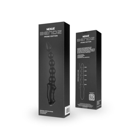 Анальный вибратор-бусы Nexus BENDZ Bendable Vibrator Probe Edition, эффект памяти формы || Анальний вібратор-намисто Nexus BENDZ Bendable Vibrator Probe Edition, ефект пам’яті форми