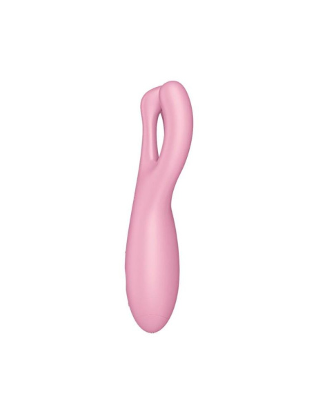 Кліторальний смарт-вібратор Satisfyer Threesome 4 Pink з трьома пальчиками