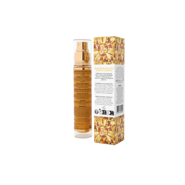 Масло для тела с блеском EXSENS Glam Oil 50мл, с маслом миндаля, без парабенов и феноксиэтанола