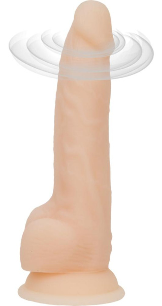 Фаллоимитатор с вибрацией и ротацией Naked ADDICTION James 8″ Rotating & Vibrating Dong, пульт ДУ