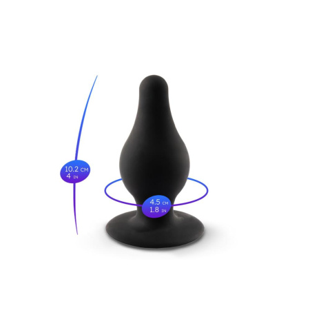 Анальная пробка SilexD (Model 2 size L) двухслойная, силикон+Silexpan, диаметр 4,5см || Анальна пробка SilexD (Model 2 size L) двошаровий, силікон+Silexpan, діаметр 4,5 см