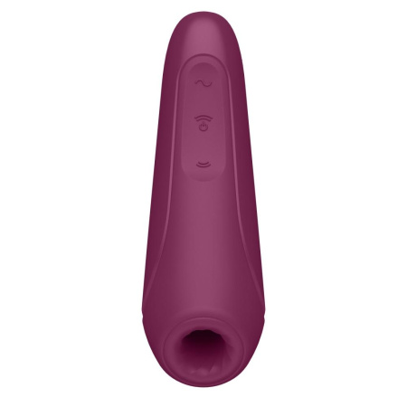 Вакуумный клиторальный стимулятор Satisfyer Curvy 1+ Rose Red с управлением через интернет || Вакуумний кліторальний стимулятор Satisfyer Curvy 1+ Rose Red з керуванням через інтернет
