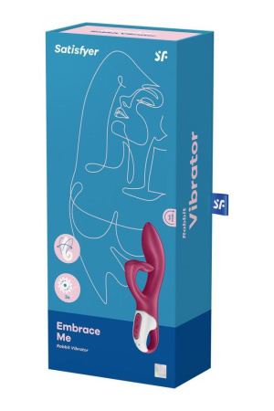 Вибратор кролик с тройным отростком Satisfyer Embrace me Berry, 2 мотора, диаметр 3,6 см || Вібратор-кролик із потрійним відростком Satisfyer Embrace me Berry, 2 мотори, діаметр 3,6 см
