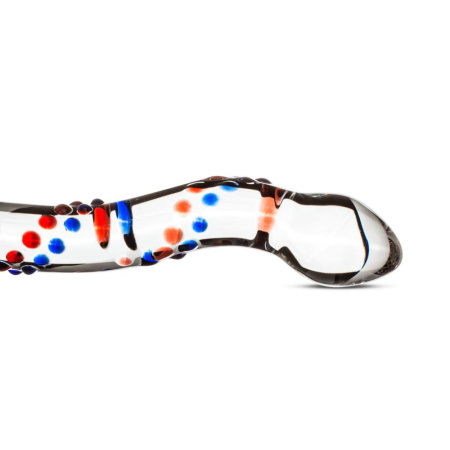 Стеклянный дилдо с изгибами и рисунком Gildo Glass Dildo No. 3 || Скляний дилдо з вигинами і малюнком Gildo Glass Dildo No. 3