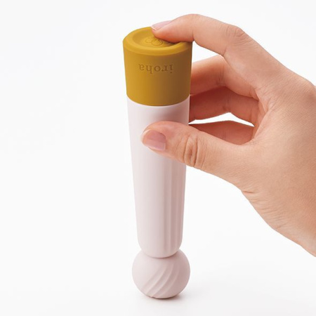 Минивибратор IROHA RIN Kogane с экстра мягким кончиком, 4 режима работы, на батарейках || Мінівібратор IROHA RIN Kogane з дуже м'яким кінчиком