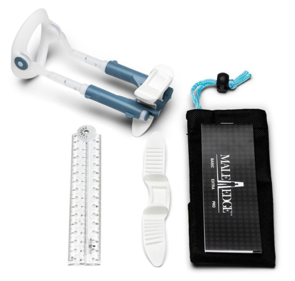 Экстендер для увеличения члена Male Edge Basic, ремешковый, масса всего 65 г, прочный пластик