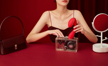 Вакуумный вибратор KISTOY Tina с подогревом, вагинально-клиторальный, диаметр 3,5см || Вакуумний вібратор KISTOY Tina з підігрівом, вагінально-кліторальний, діаметр 3,5см