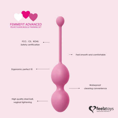 Набор вагинальных шариков для продвинутых FeelzToys - FemmeFit Advanced Pelvic Muscle Training Set || Набір вагінальних кульок для просунутих FeelzToys - FemmeFit Advanced Pelvic Muscle Training Set