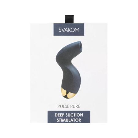 Вакуумный клиторальный стимулятор Svakom Pulse Pure Navy Blue, 5 режимов, 5 интенсивностей в каждом || Вакуумний кліторальний стимулятор Svakom Pulse Pure Navy Blue, 5 режимів, 5 інтенсивностей у кожному