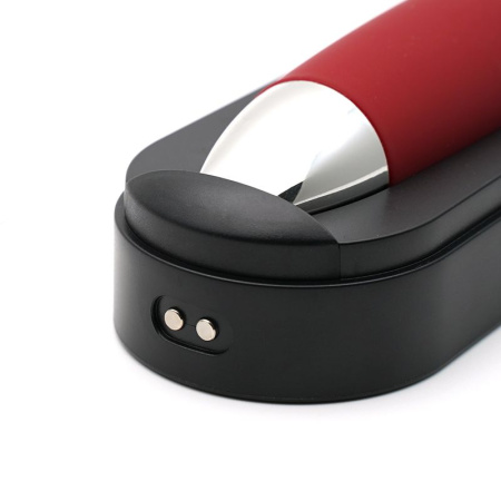 Клиторальный вибратор KISTOY C-King Red, с двумя доп. насадками, мощная точечная стимуляция || Кліторальний вібратор KISTOY C-King Red, з двома дод. насадками, потужна прицільна стимуляція