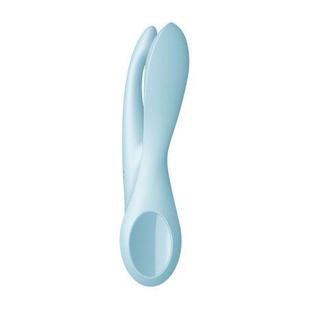 Клиторальный вибратор Satisfyer Threesome 1 Light Blue с тремя гибкими пальчиками || Кліторальний вібратор Satisfyer Threesome 1 Light Blue з трьома гнучкими пальчиками