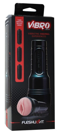 Мастурбатор с вибрацией Fleshlight Vibro Pink Lady Touch, три вибропули, стимулирующий рельеф || Мастурбатор з вібрацією Fleshlight Vibro Pink Lady Touch, три віброкулі, стимулювальний рельєф