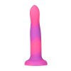 Светящийся в темноте фаллоимитатор ADDICTION Rave 8″ Glow in the Dark Dildo Pink Purple, 20,3 см || Фалоімітатор, що світиться в темряві, ADDICTION Rave 8″, Glow in the Dark Dildo Pink Purple, 20,3 см