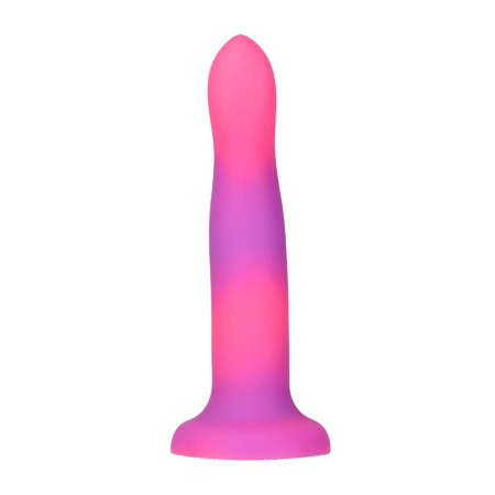 Светящийся в темноте фаллоимитатор ADDICTION Rave 8″ Glow in the Dark Dildo Pink Purple, 20,3 см || Фалоімітатор, що світиться в темряві, ADDICTION Rave 8″, Glow in the Dark Dildo Pink Purple, 20,3 см