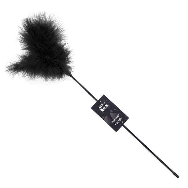 Пір’яна лоскоталка з індичого пера Art of Sex – Feather Paddle, чорна