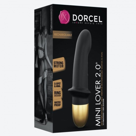 Вибратор Dorcel Mini Lover Black 2.0 перезаряжаемый, для точки G и массажа простаты || Вібратор Dorcel Mini Lover Black 2.0 перезаряджуваний, для точки G і масажу простати
