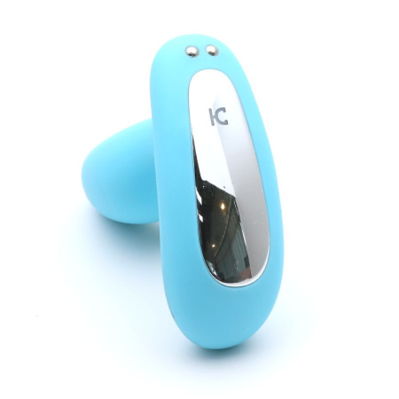 Вибропробка и массажер простаты 2в1 KISTOY Gordon Blue с пультом ДУ, гибкая ножка || Вібропробка і масажер простати 2в1 KISTOY Gordon Blue з пультом ДК, гнучка ніжка