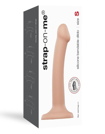 Насадка для страпона Strap-On-Me Dual Density Dildo Flesh S, диаметр 2,7см, двухслойная, гибкая || Насадка для страпону Strap-On-Me Dual Density Dildo Flesh S, діаметр 2,7 см, двошарова, гнучкий