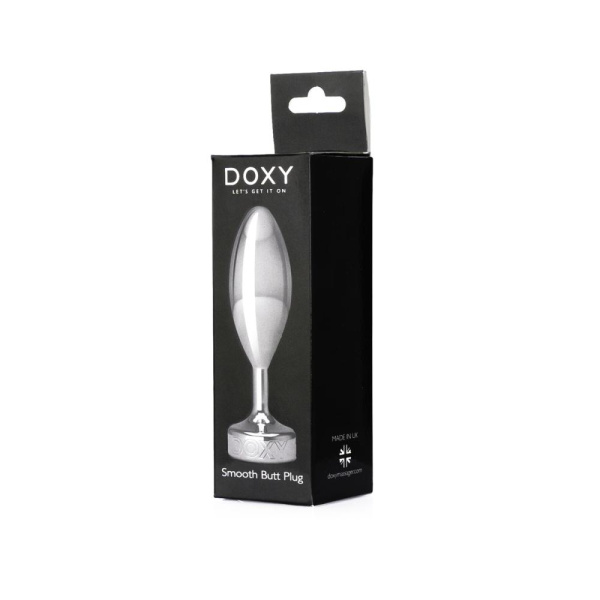 Металлическая анальная пробка DOXY Butt Plug SMOOTH, гладкая, диаметр 3,3 см