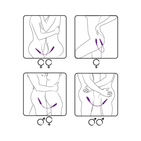 Вибратор двусторонний Adrien Lastic AD-2X с пультом LRS || Вібратор двосторонній Adrien Lastic AD-2X з пультом LRS