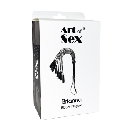 Ажурная плеть из экокожи Art of Sex - Brianna, цвет черный || Ажурний батіг з екошкіри Art of Sex - Brianna, колір чорний